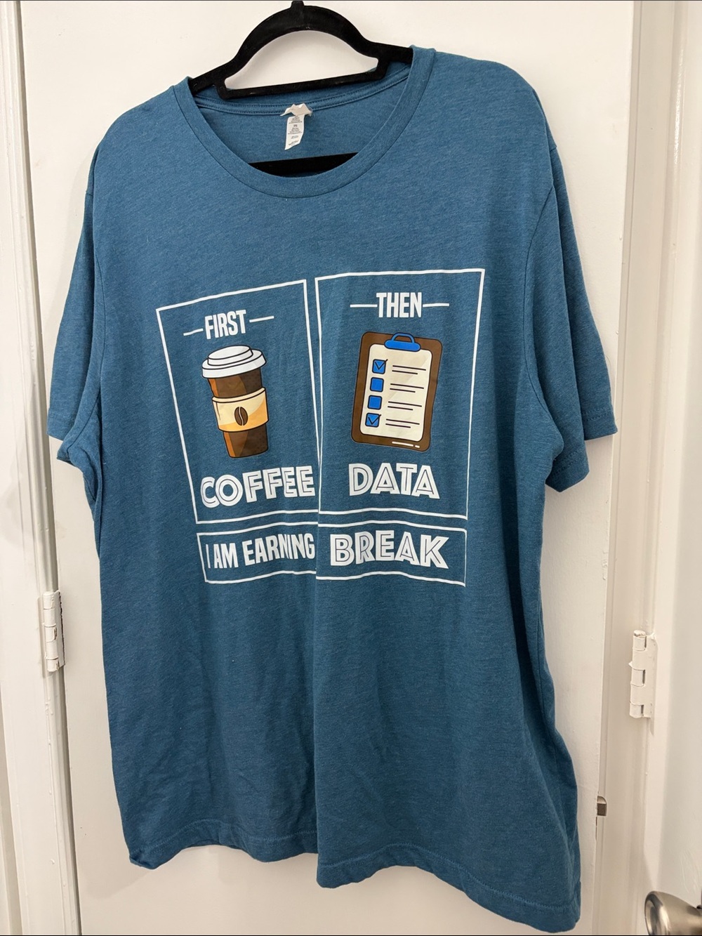 Unisex Coffee & Data Graphic Tee T-shirt size 3XL